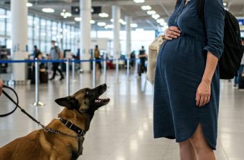 Cô gái mang th:;ai bị chó nghiệp vụ sủa không ngừng, sau 30 phút sự thật khiến mọi người ch/ết lặng