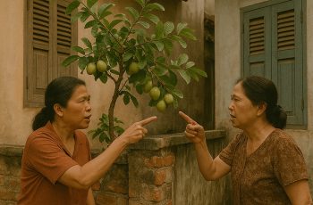 2 nhà sát vách tranh nhau cành ổi lơ lửng nhận là của nhà mình, gọi Công an phường đến thì sững sờ trước kết quả