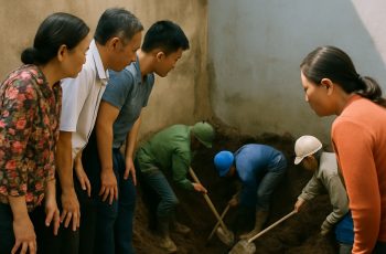 Tranh nhau 5 cm đất sau nhà, 10 năm không nhìn mặt cho đến khi đào móng mới lòi ra bí mật khiến cả xóm phải gọi công an