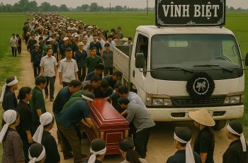 Giữa lúc đưa tang cho người phụ nữ mất trẻ, xe chở quan tài bỗng phát ra tiếng gõ liên hồi