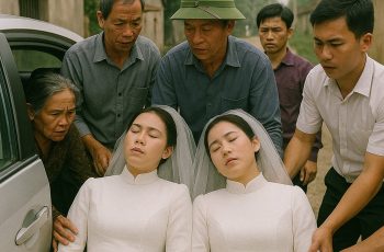 Xe đưa dâu đến cổng nhà trai, cô dâu bỗng ngất xỉu, cả nhà trai ra xe xúm vào đỡ