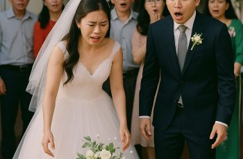 Trong lúc đưa dâu, cô dâu cứ khư khư giữ bó hoa cưới không rời, đến khi lỡ tay làm rách lớp giấy gói