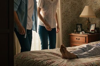 Và điều khiến anh chết sững: bên dưới tấm chăn, không chỉ có một người
