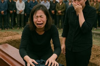 Chồng vừa mới hạ huyệt, vợ chết lặng khi thấy người phụ nữ lạ ở đâu xuất hiện đặt bên mộ bộ đồ ngủ của chồng