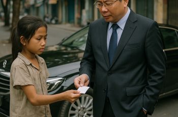 Cô bé bán vé vội vàng số dúi mẩu giấy lạ vào tay đại gia, 3 ngày sau cả dòng họ giàu có kéo đến tìm gặp