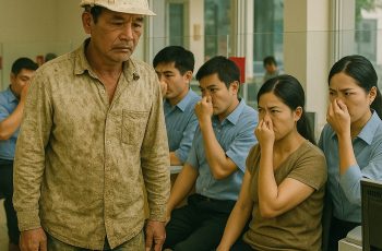 Người đàn ông phụ hồ lấm lem bùn đất vào ngân hàng xin rút 100 ngàn từ tài khoản, ai cũng bịt mũi chê hôi