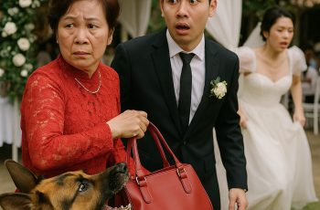 Đám cưới đang diễn ra thì cô dâu bỗng chạy khỏi sân khấu, chú chó nhà chú rể bất ngờ lao về phía mẹ cô dâu cắ;/n không ngừng