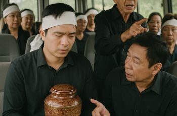 Đang đưa tro cốt của mẹ về quê, con trai chết sững khi thấy cha liên tục quay sang cười nói một mình
