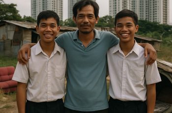 Vợ bỏ đi theo người đàn ông giàu có, chồng nghèo sống ở cống nuôi con 2 con trai ăn học, 15 năm sau thì, 2 đứa lại báo đáp ông thế này đây ….