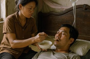 Người vợ tảo tần làm đêm để nuôi chồng ung thư – một tối về nhà thấy 2 ly rượu trên bàn thì ngỡ ngàng