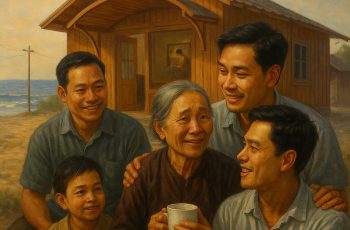 Tuấn bỏ đi theo một cô gái trẻ làm du lịch, bỏ lại vợ với ba đứa con thơ