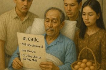 Di chúc của cha: 200 triệu cho con trai cả, căn nhà cho con trai thứ và 1 rổ trứng cho con gái duy nhất