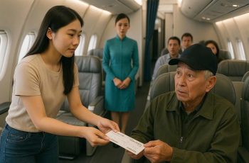 Cô gái nhường ghế hạng thương gia cho cựu chiến binh, cả máy bay đều bảo cô lo chuyện bao đồng, hôm sau trực thăng riêng hạ cánh ngay trước nhà…