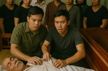 Lúc thay đồ cho ông cố để khâm liệm, đám con cháu vừa chạm vào chiếc áo liền thấy mùi hôi tanh sộc lên