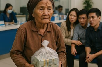 Bà lão rút tiết kiệm 2 triệu đồng để đóng học cho cháu, và cái kết khiến cả phòng giao dịch chết lặng