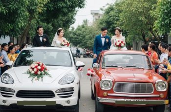 Chồng của Linh – anh Tùng, xuất hiện với chiếc Porsche Cayenne bóng loáng, tiền tỷ lấp lánh dưới nắng