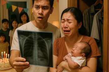 Sinh nhật lần đầu sau khi làm bố, người chồng hí hửng tổ chức bữa tiệc nhỏ mời hết họ hàng nhưng chỉ vài giờ sau, anh phát hiện một tấm phim X-quang của vợ