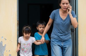 Hùng luôn miệng cằn nhằn: “Cô tiêu hoang thế này, tiền tôi làm ra đổ hết vào cái bụng không đáy của mẹ con cô à?”