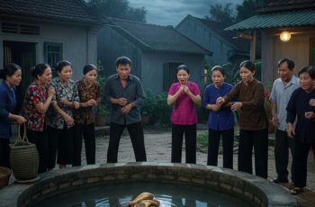 3 ngày nay, giếng Thái Hòa bỗng dưng đổi khác, nước nổi váng đục, bốc lên mùi hôi tanh khó chịu