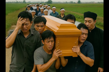 Quan tài đang được khiêng ra đồng bỗng nhiên nặng gấp đôi, càng đi càng nặng khiến 4 thanh niên quỵ xuống ngay tại chỗ