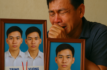 Vinh ơi, Lộc ơi vì cứu người 2 con ra đi khi còn quá trẻ…bố biết làm sao bây giờ