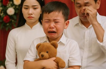 Bố ơi đừng cưới! Cô ấy lừa bố!” Tất cả quan khách sững sờ. Cô dâu Thu mặt tái mét. Ông Lâm quay phắt lại, đôi mắt trợn tròn nhìn con trai – bé Bảo, mới 10 tuổi ….