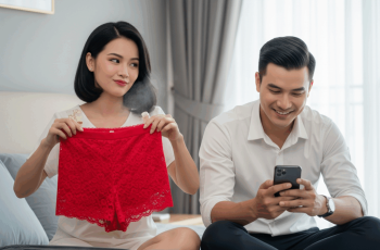Vợ soạn vali cho chồng đi công tác bất ngờ phát hiện chiếc quần ren đỏ