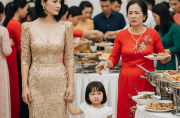 Dắt theo con gái 3 tuổi đi dự đám cưới người quen nào ngờ vừa đến nơi chưa kịp động đũa, mẹ cô dâu đã cười gượng thủng thẳng