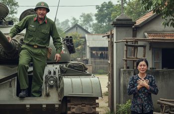 Cô gái dân công nghèo đưa 1 chỉ vàng phòng thân cuối cùng cho người lính trẻ – 30 năm sau bỗng 1 chiếc xe tăng hoành tráng đậu ở cổng làng và rồi người lính cầm theo 1 thứ…