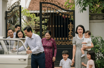 Chồng đưa cả nhà chồng đi ăn nhà hàng hải sản, bắt vợ ở nhà trông con rồi trông thêm cả cháu, cô vợ không đòi hỏi chỉ lẳng lặng ôm con quay vào nhà
