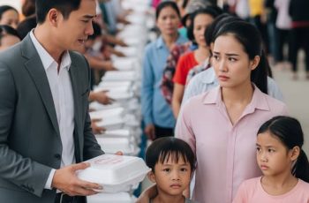 Tỷ phú bàng hàng khi phát cơm từ thiện gặp lại vợ cũ và hai đứa trẻ giống hệt mình, hóa ra bấy lâu anh không hề biết…