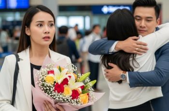 10 năm chờ đợi chồng đi Nh:ật về, tôi ch:t lặng khi thấy anh tay trong tay với người phụ nữ khác cùng đứa con 8 tuổi ở sân bay