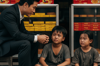 Thấy hai anh em nghèo dán mắt vào chiếc bánh trung thu, tỷ phú 45 tuổi không con không cái đã đưa ra một quyết định khiến cả nước chấn động…