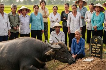 Chú trâu chảy nước mắt quỳ lạy bên mộ chủ nhân mới qua đời, hình ảnh khiến cả làng cảm động…