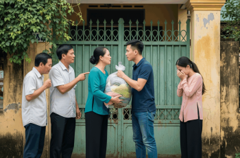 Mẹ vợ lên chơi nhà thăm con gái 1 tuần, khi về vừa ra khỏi cửa thì con rể đuổi theo lục tung túi quà con gái biếu, bố vợ tôi thấy thế tự ái định lao vào đánh cả con rể