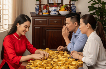 Ly hôn vợ đã được 1 năm nhưng mẹ tôi viết hẳn di chúc để lại tận 20 cây vàng cho con dâu, vợ hiện tại của tôi không được lấy 1 chỉ, ngày bà mất, vợ cả mang cả bao tải đến đong vàng