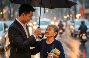 Thương bà cụ đi mưa, tỷ phú cho bà đi nhờ, ai ngờ 10 phút sau một điều kinh khủng đã xảy ra khiến cuộc đời anh thay đổi mãi mãi…