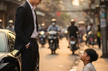 Thấy cậu bé bán trái cây gầy guộc bên lề đường, tỷ phú trẻ sững sờ chết lặng… Vết bớp nhỏ nơi cổ vai dẫn anh đến bí mật khủng khiếp bị chôn vùi suốt 10 năm, khiến tất cả mọi người bàng hoàng…