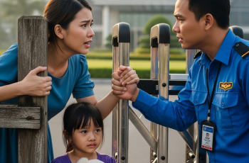 Anh có thể đóng giả chồng tôi… chỉ hôm nay thôi được không?” cô đồng nghiệp thì thầm với anh bảo vệ tòa nhà, ánh mắt đầy lo lắng khi người thân bất ngờ ghé thăm…. và cái kết