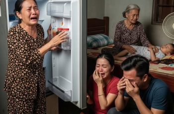 Con dâu bận đi công tác, để cháu cho bà nội trông, trở về thấy nhà cửa vẫn ngăn nắp, cháu ngủ ngon, nhưng mở tủ lạnh ra thì mẹ trẻ bỗng gào khóc ngất lịm