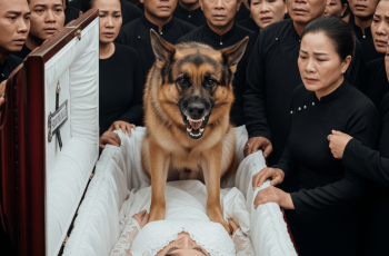Chú chó canh giữ quan tài cô gái trẻ suốt 3 ngày không chịu rời đi – pháp y đến kiểm tra phát hiện sự thật shock…
