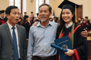 Bố dượng làm thợ xây 25 năm nuôi tôi học Tiến sĩ, thầy giáo sững sờ khi thấy ông tại lễ tốt nghiệp