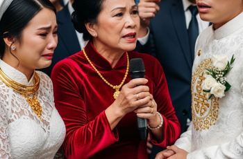 Đang làm đám cưới, mẹ chồng tôi lên giật mic của MC, nói một thôi một hồi làm tôi bẽ mặt, giữa chừng bố tôi bước lên sân khấu chỉ 1 câu khiến mẹ chồng tôi phải xấu hổ