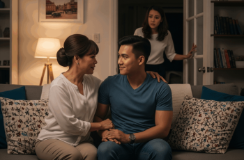Có hôm Mai tỉnh dậy nửa đêm, thấy chồng chưa về phòng, đi tìm thì thấy anh trong phòng mẹ, ánh mắt say sưa kỳ lạ.