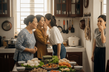 Lan, con ăn thử món này đi, mẹ làm hợp khẩu vị con đấy — bà Liên, mẹ chồng tôi, mỉm cười.