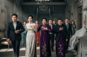 Hàng xóm kéo đến xem, chỉ trỏ, bàn tán. Họ vốn ngưỡng mộ “gia đình hạnh phúc” này, giờ thấy cảnh ấy thì ai cũng thở dài: Ác giả ác báo.