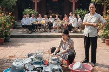 Con bỏ tiền, bỏ công chuẩn bị 5 mâm cỗ để cả họ vui vẻ, nhưng ăn xong không ai chịu giúp một tay, các người chỉ biết ăn thôi à….