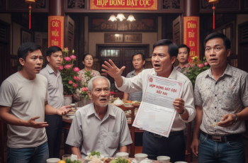 Ông nội chết lặng, mặt cắt không còn giọt máu, chú hai cũng bàng hoàng còn chú út thì biến sắc, lắp bắp