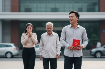 Để đảm bảo an toàn lỡ mai này vợ chồng có chuyện gì thì… bố mẹ anh còn giữ được – Hưng đáp tỉnh rụi.
