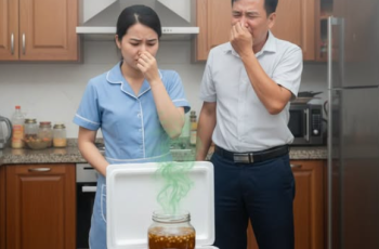 Cứ 2 tháng một, mẹ chồng đều đặn gửi lên 1 chai nước mắm cốt, nhưng sự thật là tôi ăn không quen vì nó rất mùi, liền sai chị giúp việc đem bỏ
